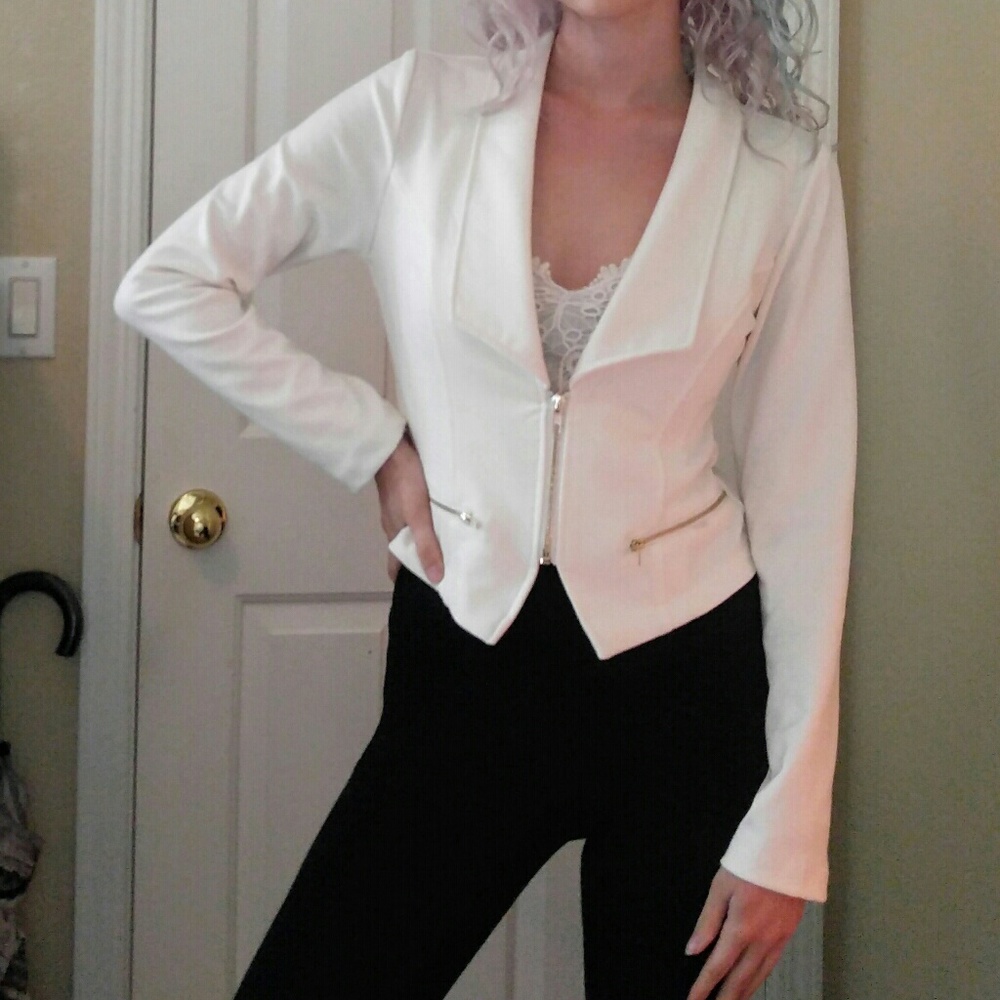 Blazer with gold hardware